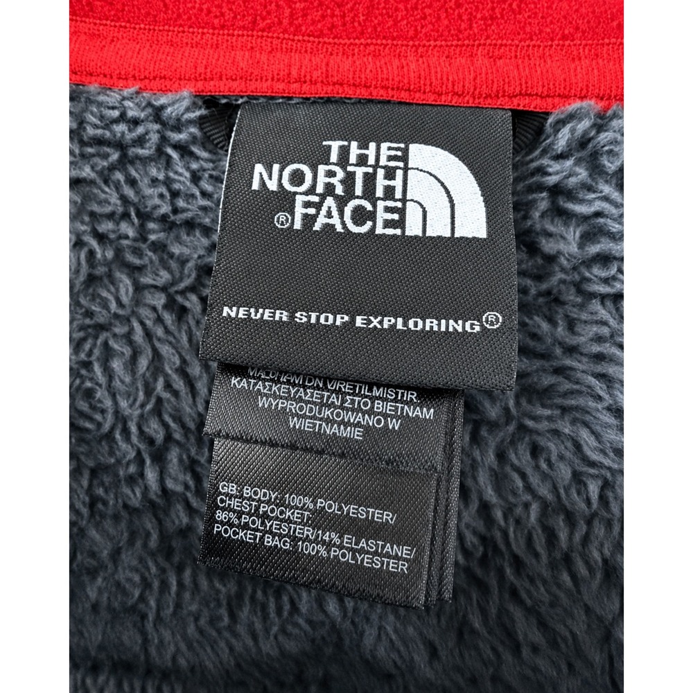 The North Face Fleece Jacket Mens Large Red Excellent Full Zip C738 Contrast - Picture 9 of 14
